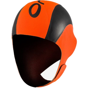 Неопренова шапочка Orca High Visibility Neoprene Swim Cap Orange/Black (LA424854) краща модель в Черкасах