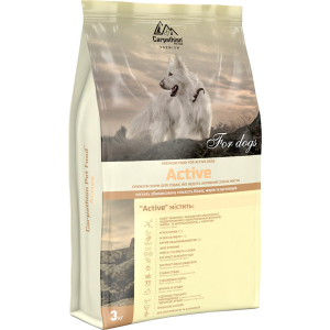 Сухой корм Carpathian Pet Food Active с курицей, скумбрией для взрослых активных собак от 1 года 3 кг (4820111140879) в Черкассах