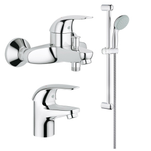 Набір змішувачів Grohe Euroeco 124428 краща модель в Черкасах