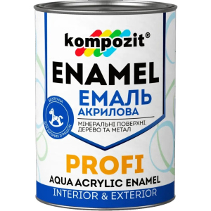 Емаль акрилова PROFI KOMPOZIT Червона 0.8л