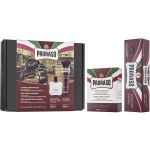 Подарочный набор для бритья Proraso Деликатное бритье и уход для жесткой щетины с сандаловым маслом и маслом дерева Ши Крем 150 мл + Бальзам 100 мл (8004395004874)