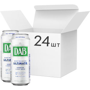 Упаковка пива DAB Ultimate Light светлое фильтрованное 4% 0.5 л х 24 шт (4053400207155) ТОП в Черкассах