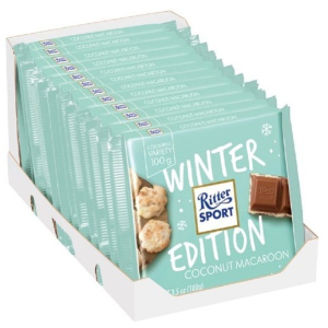 Упаковка молочного шоколаду Ritter Sport з начинкою кокос та макаруни 12 шт х 100 г (4000417300607) ТОП в Черкасах