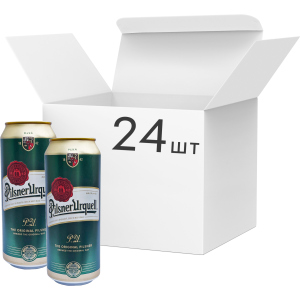 Упаковка пива Pilsner Urquell світле фільтроване 4.4% 0.5 л x 24 шт (8594404000084) в Черкасах