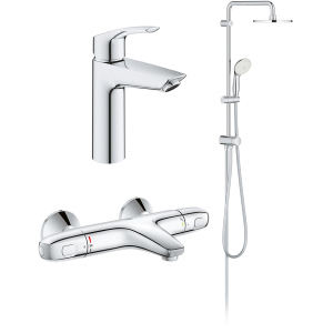 Набір змішувачів GROHE Eurosmart New UA34102TS0 (23324003+34155003+27389002) в Черкасах