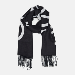 Шарф Calvin Klein Jeans Fringes Scarf 65x195 K60K607322-BAX Чорний (8719853290415) ТОП в Черкасах