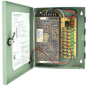 Импульсный блок питания Voltronic 12V-10A/9CH в боксе с замком перфорированный, 9-ти канальный лучшая модель в Черкассах