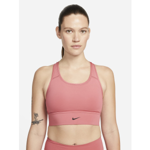 хороша модель Спортивний топ Nike W Nk Swsh Lngln Bra CZ4496-622 XS Світло-рожевий (195243363422)