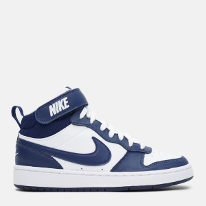 купить Кеды детские Nike Court Borough Mid 2 (Gs) CD7782-107 38 (5.5Y) 24 см Белые с синим (194953181302)