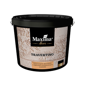 Штукатурка фасадная с эффектом натурального камня Travertino Maxima Decor - 15 кг (45658) ТОП в Черкассах