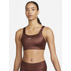 Спортивный топ Nike W Nk Df Swsh Shine Bra DD1438-273 S Бордовый (195243395676) ТОП в Черкассах