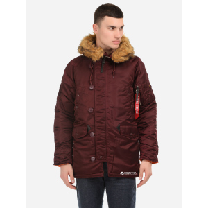 Парку Alpha Industries Slim Fit N-3B Parka XS Maroon/Orange ТОП в Черкасах