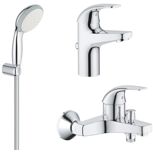 Набір змішувачів GROHE Start Curve 126746 (23805000+23768000+26198000) краща модель в Черкасах