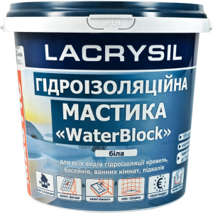 Мастика гідроізоляційна Lacrysil Waterblock 3 кг Біла (170854) ТОП в Черкасах