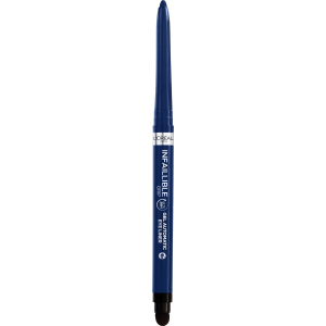 Водостойкий автоматический гелевый карандаш для век L'Oreal Paris Infaillible Grip Liner Blue Jersey темно-синий 1 г (3600524026677) ТОП в Черкассах