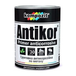 Ґрунтовка для металу Червоно-коричнева Kompozit ANTIKOR 3,5 кг - для антикорозійного захисту ТОП в Черкасах