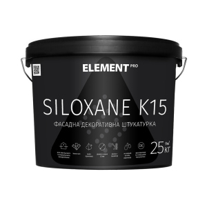 Фасадна штукатурка ELEMENT PRO SILOXANE K15 25 кг Прозора краща модель в Черкасах