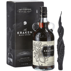 Ромовий напій Kraken Black Spiced 0.7 л 40% + свічка (3784728478323) краща модель в Черкасах