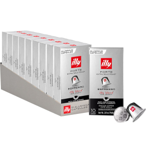 Набор кофе в капсулах illy Espresso Forte 10 упаковок x 10 шт (100 капсул) совместимы с Nespresso 100% Арабика (8003753158570)