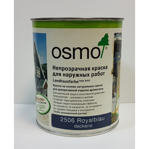 Непрозрачная краска для наружных работ OSMO LANDHAUSFARBE 2506 – (темно-синяя) 0.75 л. в Черкассах