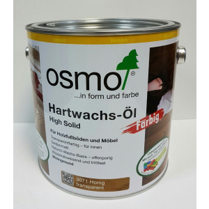 Масло с твердым воском цветное прозрачное OSMO HARTWACHS-ÖL Farbig 3071 - (мед) 0.75 л. лучшая модель в Черкассах