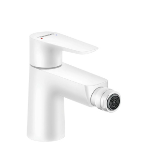 Змішувач для біде Hansgrohe Talis E Matt White із зливним гарнітуром 71720700