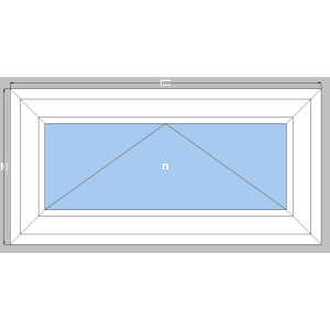 Окно металлопластиковое Koning 70 mm 1-створчатое поворотное, фурнитура Vorne, 1000х500 мм, белое