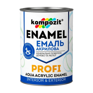 Емаль акрилова Kompozit PROFI Біла 2,7л глянсова