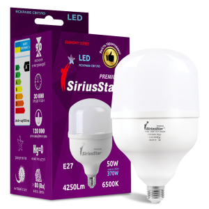 LED лампа Sirius 1-LS-3006 Т140-50W-6500K-E27 рейтинг