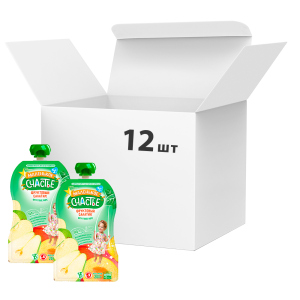 Упаковка фруктового пюре Маленькое счастье Фруктовый салатик 200 г x 12 шт (14813163004616) в Черкассах