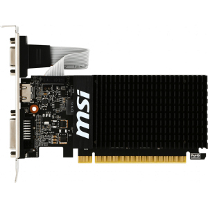 Видеокарта MSI PCI-Ex GeForce GT 710 1024 MB DDR3 (64bit) (954/1600) (DVI, HDMI, VGA) (GT 710 1GD3H LP) лучшая модель в Черкассах