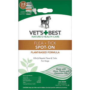 Краплі Vet's Best Flea&amp;Tick Spot On від бліх та кліщів для собак 17.7 мл (vb10472) в Черкасах