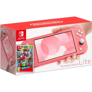 Nintendo Switch Lite Coral + Гра Super Mario Odyssey (російська версія) в Черкасах