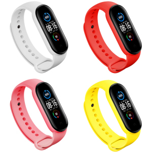 Набор ремешков 4 цвета BeCover для Xiaomi Mi Smart Band 5 / Mi Smart Band 6 Girl (705340) ТОП в Черкассах