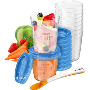 Контейнери Philips AVENT для зберігання продуктів 10 х 240 мл + 10 x 180 мл (SCF721/20) краща модель в Черкасах