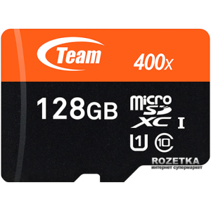 Team MicroSDXC 128GB Class 10 UHS-I + SD adapter ТОП в Черкассах