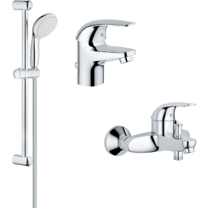 Набор смесителей GROHE Euroeco 123226S (23262000 + 32743000 + 27598001) ТОП в Черкассах