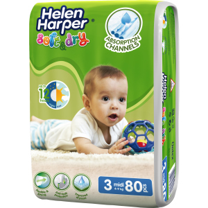 Підгузки Helen Harper Soft&Dry Midi 4-9 кг 80 шт (5411416060178) краща модель в Черкасах