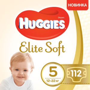 Подгузники Huggies Elite Soft 5 12-22 кг 112 шт (5029054566237) в Черкассах