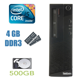 Уживані Lenovo ThinkCentre M93p Desktop / Intel Core i5-4570 (4 ядра по 3.2-3.6 GHz) / 4GB DDR3 / 500GB HDD / USB 3.0 ТОП в Черкасах