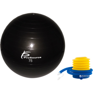 Гімнастичний м'яч ProSource Stability Exercise Ball 75 см Чорний (PS-2207-sfb-75) ТОП в Черкасах