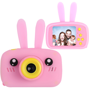 Цифровой детский фотоаппарат XoKo KVR-010 Rabbit Розовый (KVR-010-PN) (9869201149854) в Черкассах