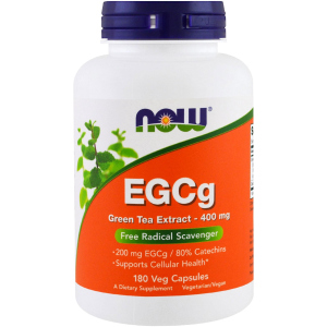 Натуральна добавка Now Foods EGCG Green Tea Extract 400 мг 180 гелевих капсул (733739047571) в Черкасах