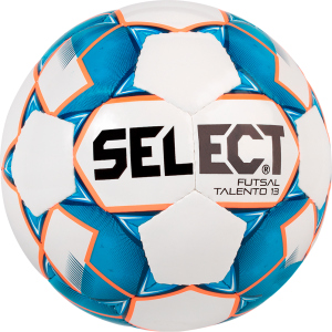 М'яч футзальний Select Futsal Talento 13 (346) Whire-Blue (5703543187140) краща модель в Черкасах