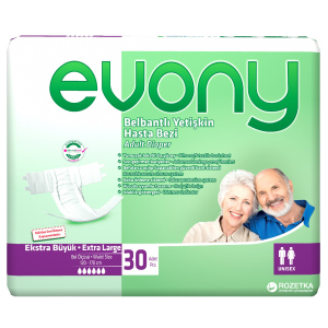 Підгузки для дорослих Evony 4 Extra Large 30 шт (8690536804092) в Черкасах