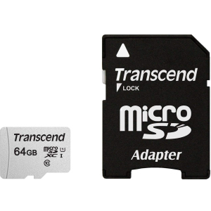 Transcend 300S microSDXC 64GB UHS-I U1 + SD-адаптер (TS64GUSD300S-A) в Черкасах