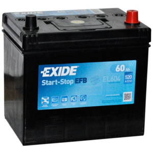 Автомобільний акумулятор Exide EFB 6СТ-60 (EL604) 60 Ач (-/+) Asia 520 А (EL604) в Черкасах