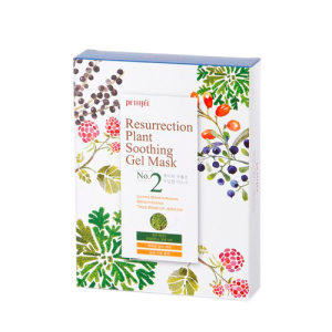 Зволожуюча маска для обличчя Petitfee Resurrection Plant Soothing Gel Mask 10 х 30 г (8809508850092) ТОП в Черкасах