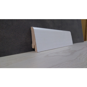 Плинтус деревянный шпонированный Kluchuk White Plinth Євро 60х19х2200 Белый KLW01 лучшая модель в Черкассах