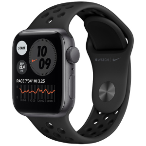 Смарт-часы Apple Watch SE Nike GPS 40mm Space Gray Aluminium Case with Anthracite/Black Nike Sport Band (MYYF2UL/A) краща модель в Черкасах